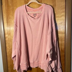 American Eagle Big Hug Waffle Crew Neck Sweatshirt